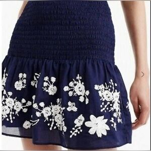 J. Crew Point Sur Embroidered Elastic Waist Stretch Pull On Skirt, Size M